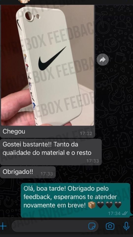 Feedback de cliente da RVREBOX